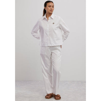 Pallavi Swadi White Swarovski Heart Co-Ord Set