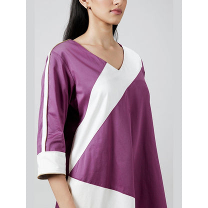 Pallavi Swadi Wine Stripe Kurta with Pant