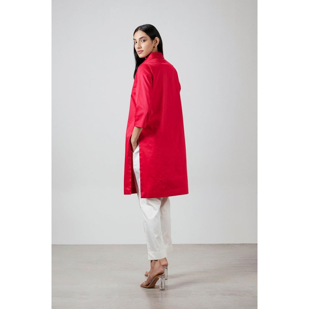 Pallavi Swadi Roseberry Zip Kurta with Pant