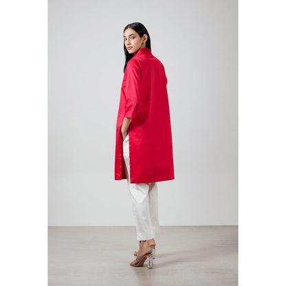 Pallavi Swadi Roseberry Zip Kurta with Pant