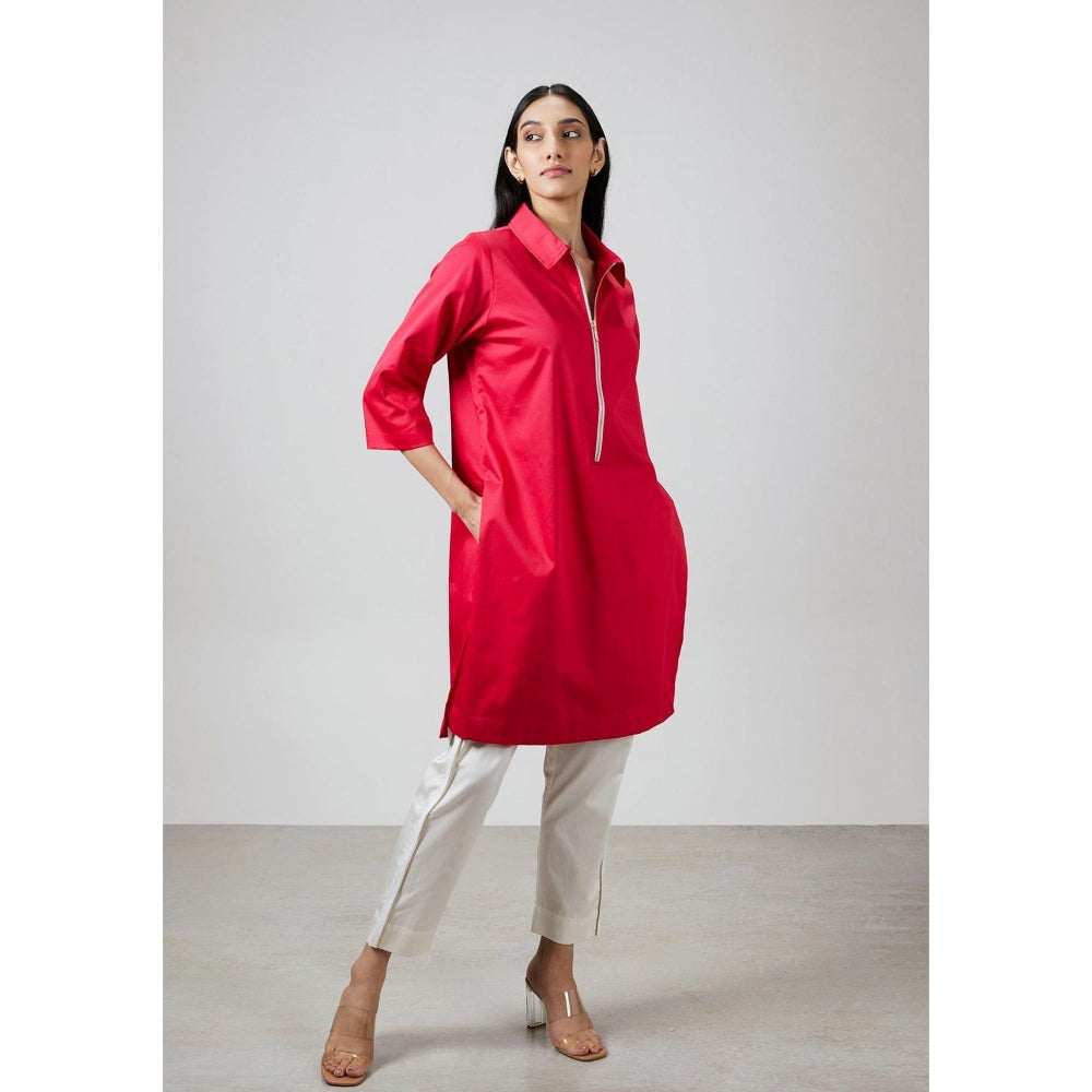 Pallavi Swadi Roseberry Zip Kurta with Pant