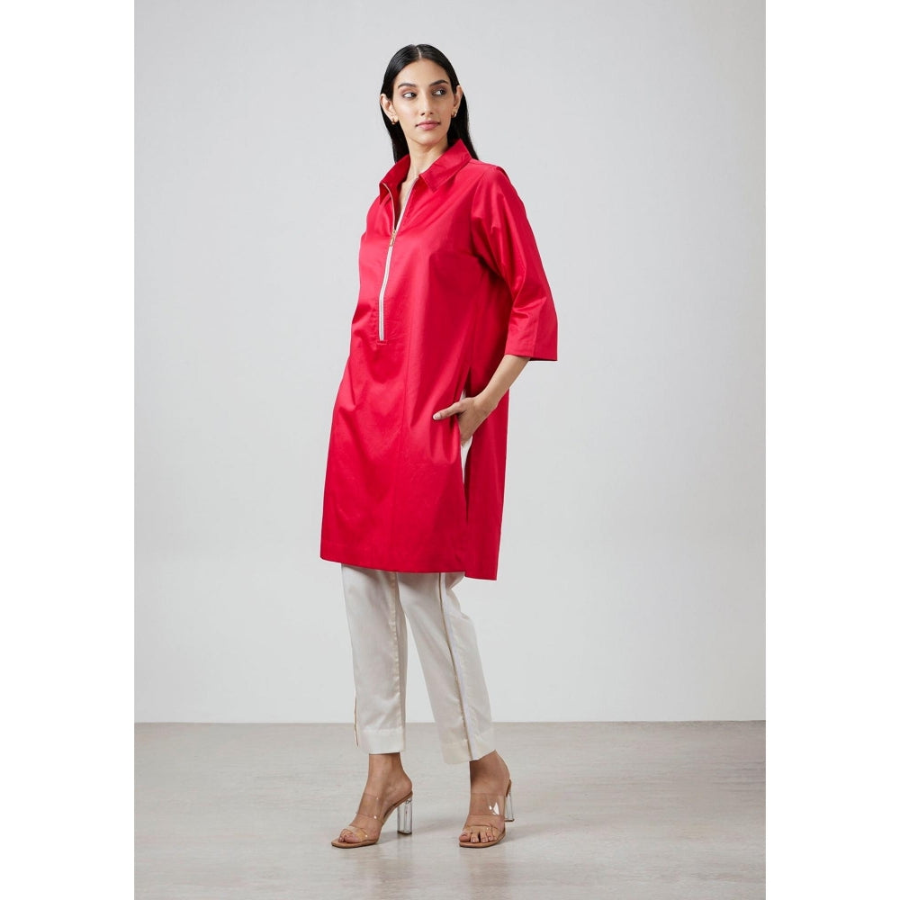 Pallavi Swadi Roseberry Zip Kurta with Pant