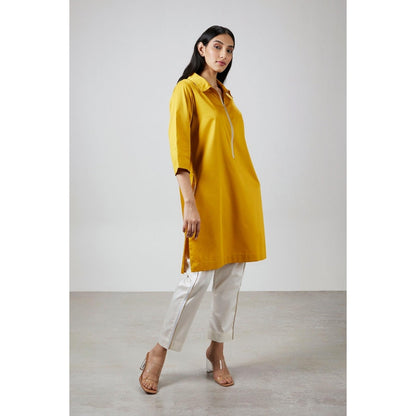 Pallavi Swadi Mustard Yellow Kurta with Pant