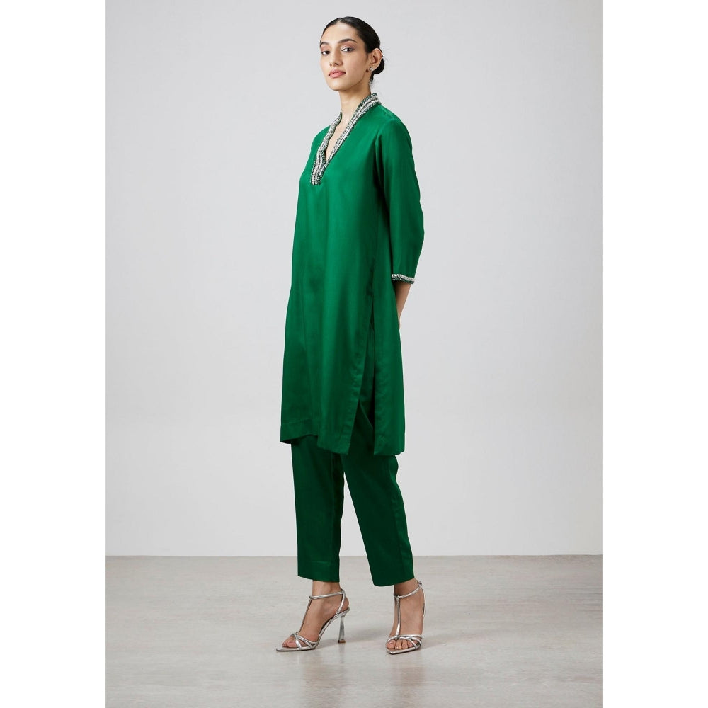 Pallavi Swadi Etoile Emerald Kurta with Pant