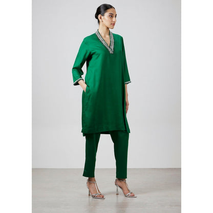 Pallavi Swadi Etoile Emerald Kurta with Pant