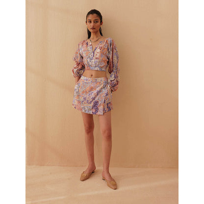 Pallavi Agarwal Purple Daisy Co-Ord (Set of 2)