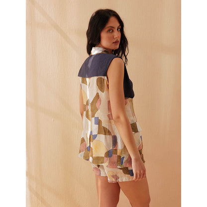 Pallavi Agarwal Jacob Blue Co-Ord (Set of 2)