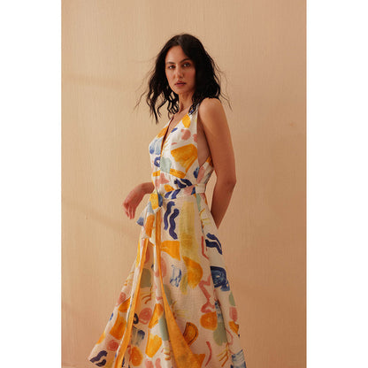 Pallavi Agarwal Yellow Lance Dress