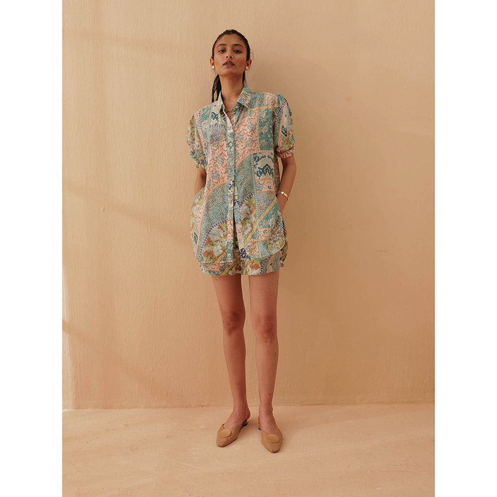 Pallavi Agarwal Green Sage Co-Ord (Set of 2)