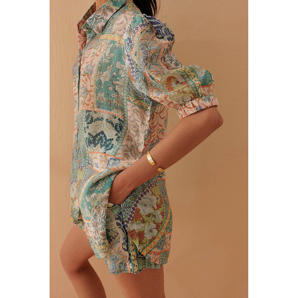 Pallavi Agarwal Green Sage Co-Ord (Set of 2)