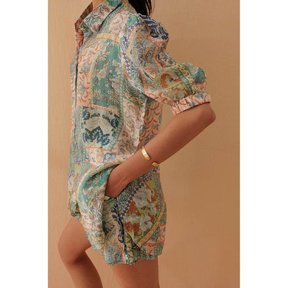 Pallavi Agarwal Green Sage Co-Ord (Set of 2)