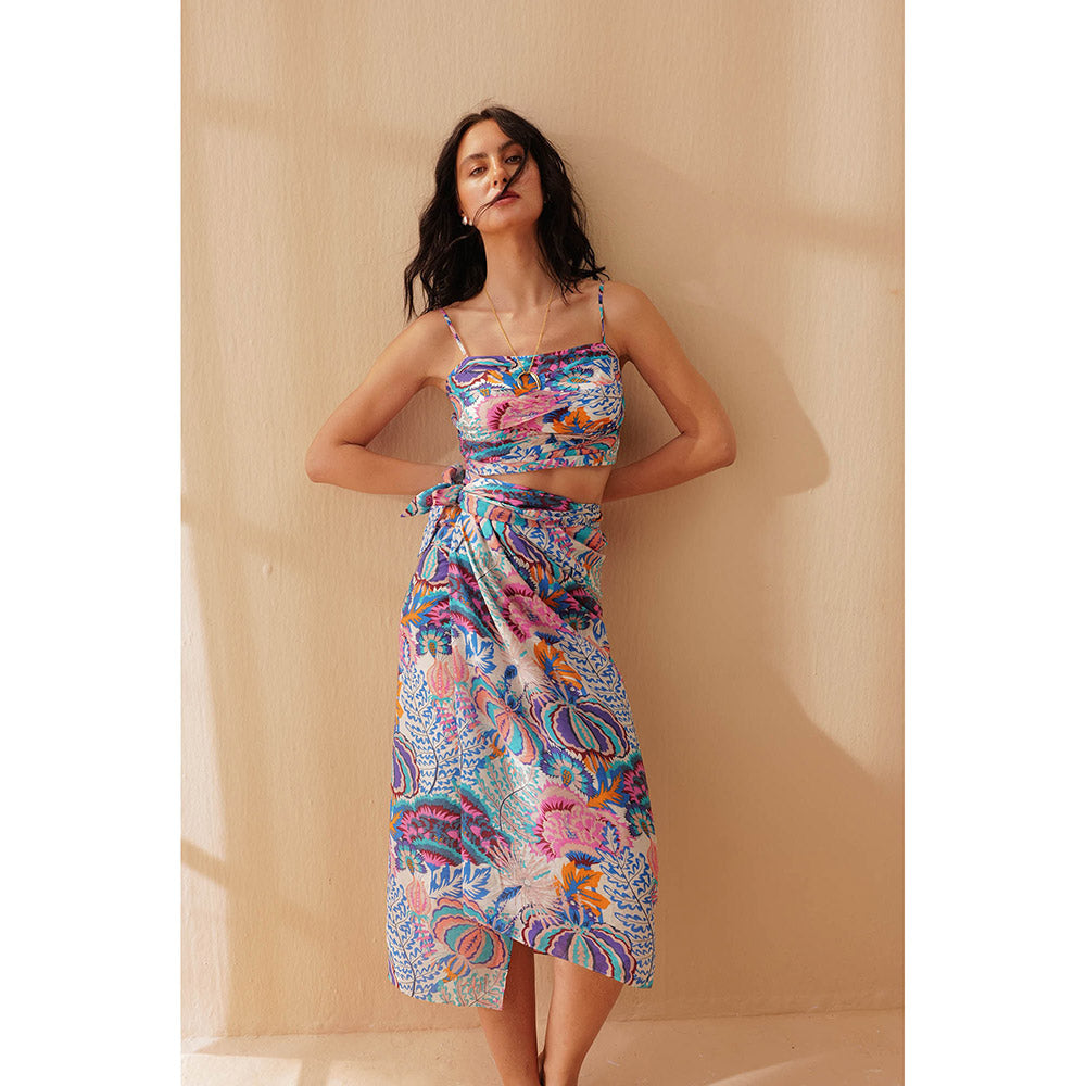 Pallavi Agarwal Blue Sarai Co-Ord (Set of 2)