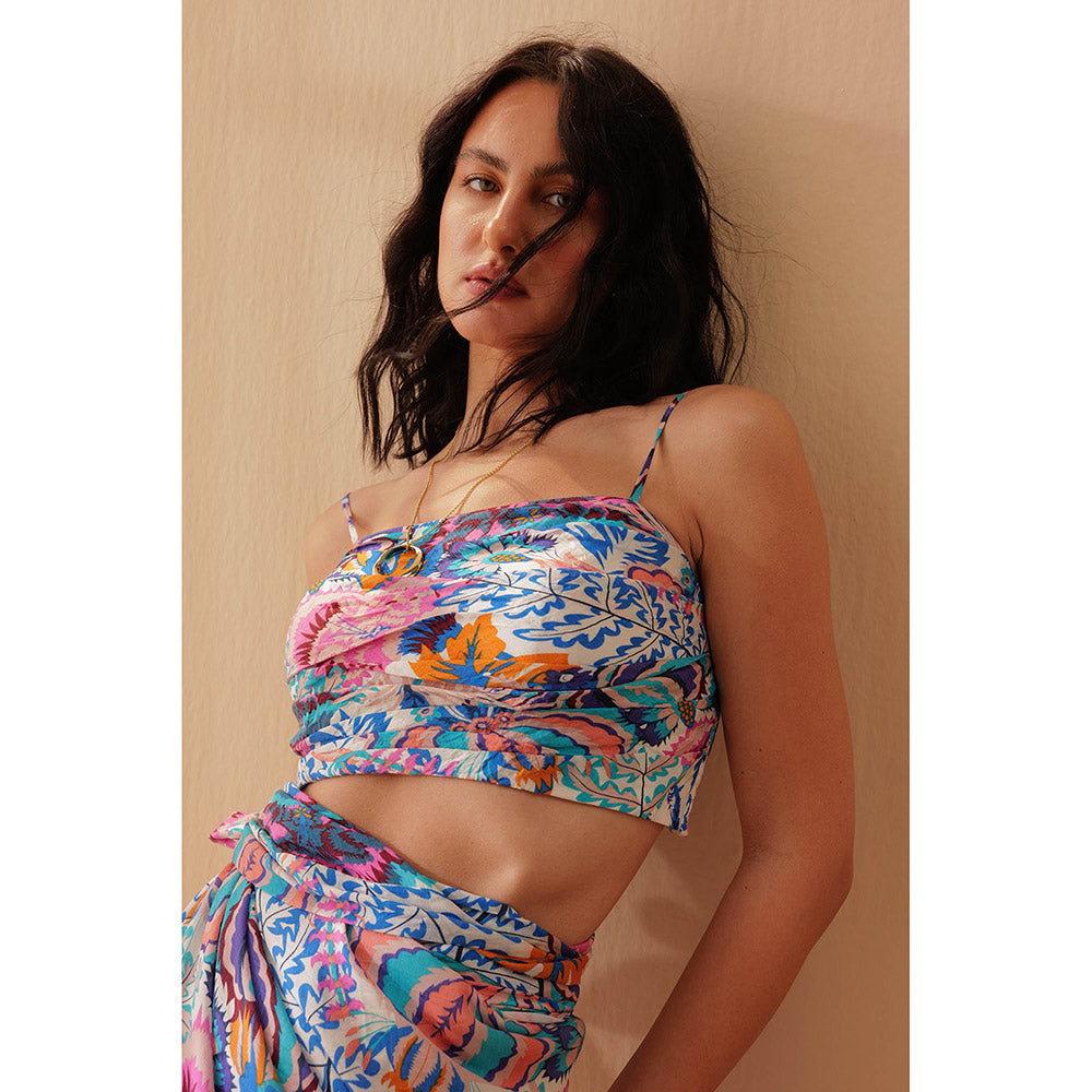 Pallavi Agarwal Blue Sarai Co-Ord (Set of 2)