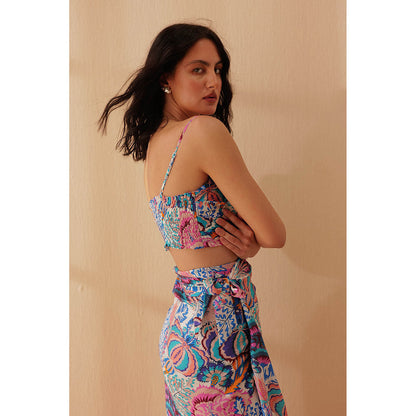 Pallavi Agarwal Blue Sarai Co-Ord (Set of 2)