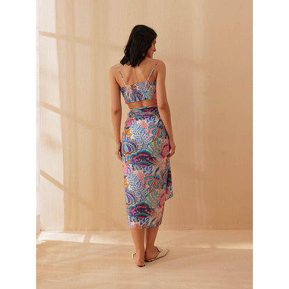 Pallavi Agarwal Blue Sarai Co-Ord (Set of 2)