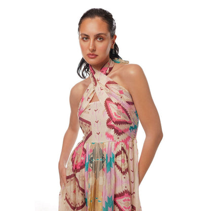 Pallavi Agarwal Pink Zoe Tube Midi Dress