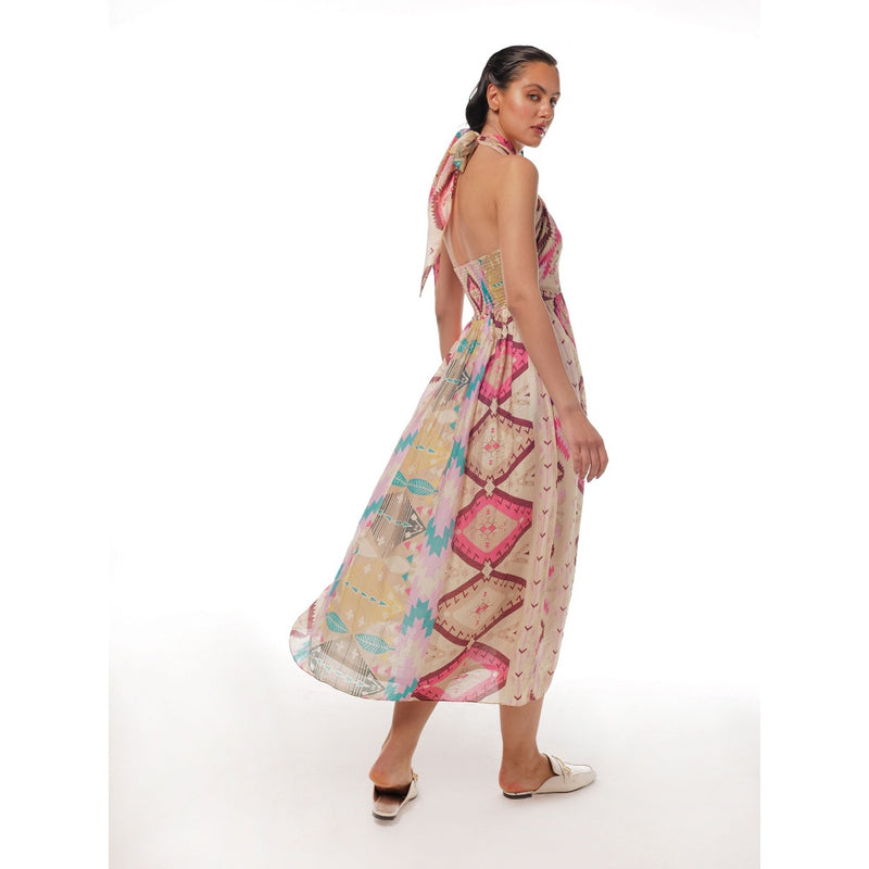 Pallavi Agarwal Pink Zoe Tube Midi Dress