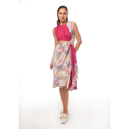 Pallavi Agarwal Pink Stella Cutout Dress