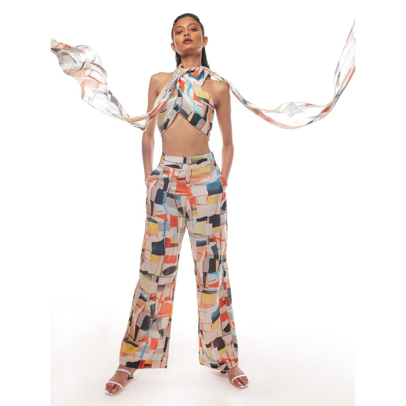 Pallavi Agarwal Multi-Colour Tangerine Co-Ord (Set of 2)