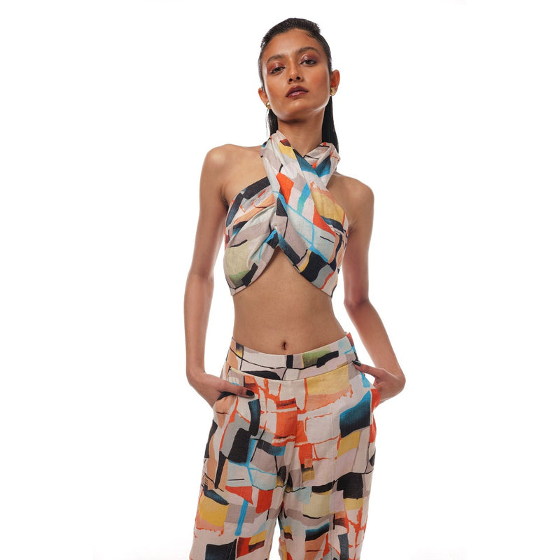 Pallavi Agarwal Multi-Colour Tangerine Co-Ord (Set of 2)