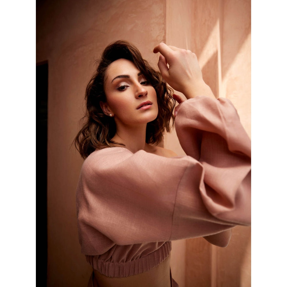 Palak Khandelwal Pink Linen Co-Ord (Set of 2)