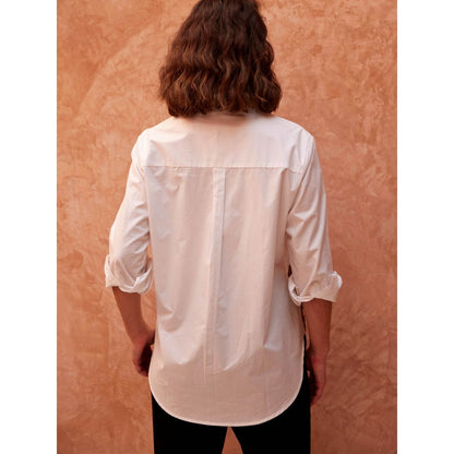 Palak Khandelwal White Shirt with Flower Sequin