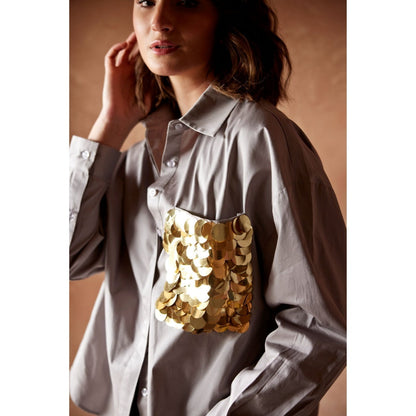 Palak Khandelwal Grey Shirt with Sequin