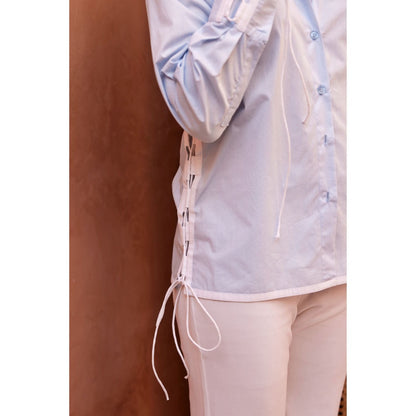 Palak Khandelwal Light Blue Shirt with Side Drawstrings
