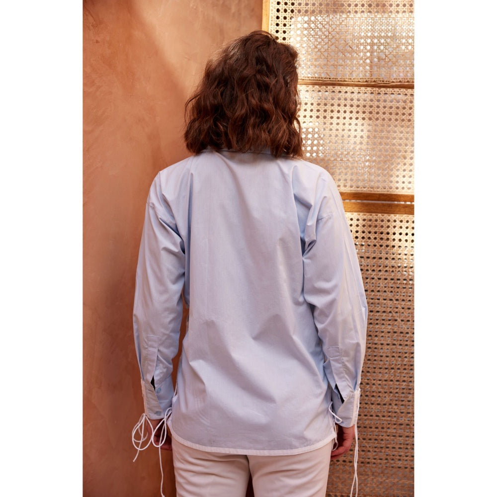 Palak Khandelwal Light Blue Shirt with Side Drawstrings