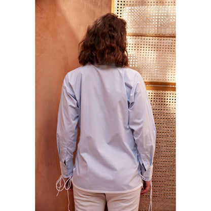 Palak Khandelwal Light Blue Shirt with Side Drawstrings