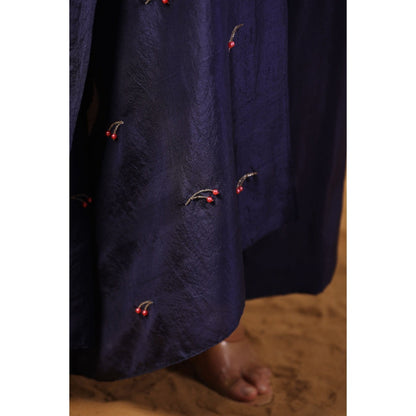 Palak Khandelwal Royal Blue Kurta Paired with Pants and Dupatta (Set of 3)