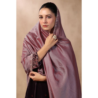 Palak Khandelwal Purple Kurta with Hand Embroidered Pants and Dupatta (Set of 3)