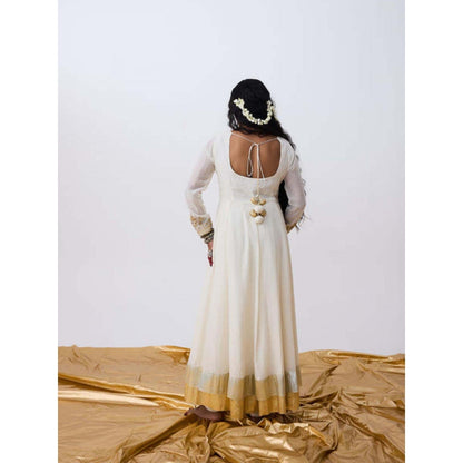 PANTS AND PAJAMAS Udbhav Embroidered Anarkali Dress