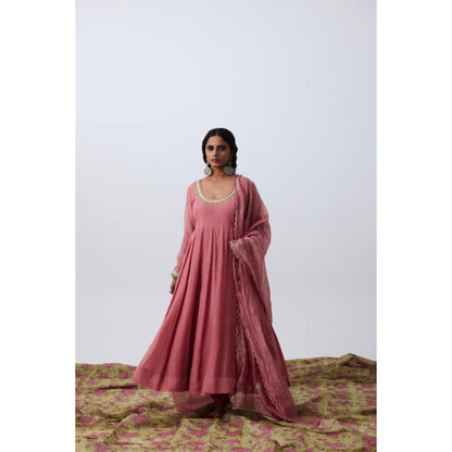 PANTS AND PAJAMAS Swaragini Embroidered Anarkali Dress
