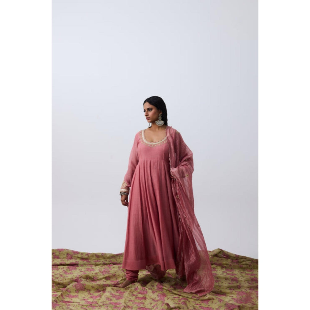 PANTS AND PAJAMAS Swaragini Embroidered Anarkali Dress