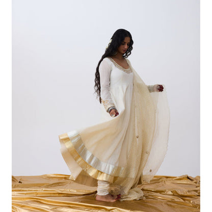 PANTS AND PAJAMAS Udbhav Embroidered Dupatta