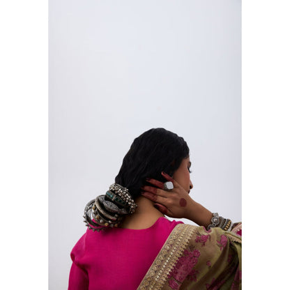 PANTS AND PAJAMAS Tarangini Embroidered Pink Kurta