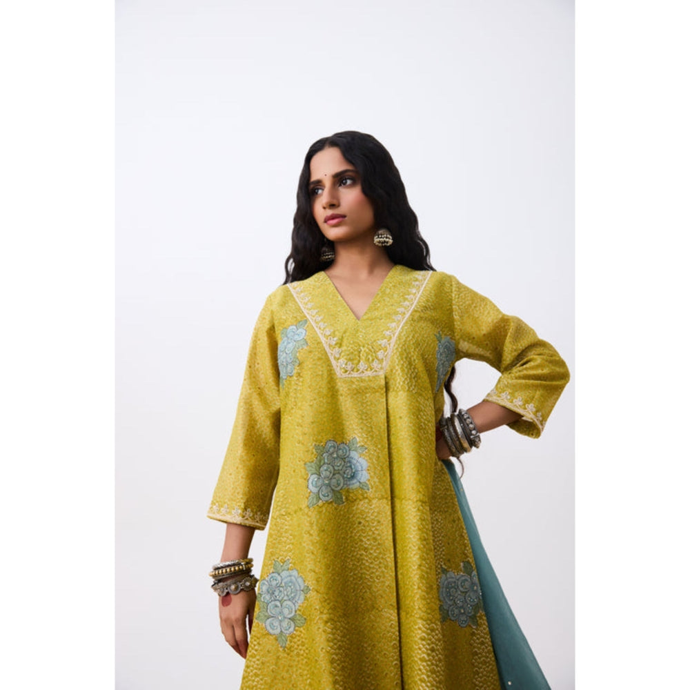 PANTS AND PAJAMAS Zohur Hand Block Printed Kurta