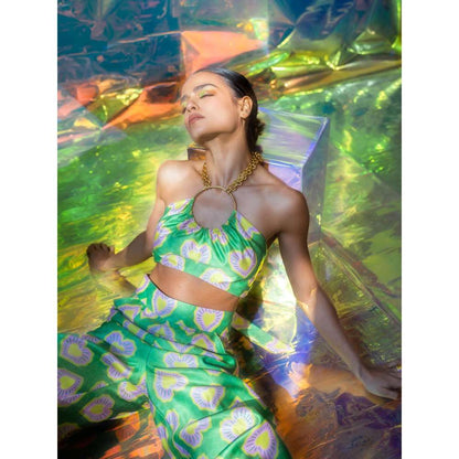 Papa Don't Preach by Shubhika Green Ring Bralette