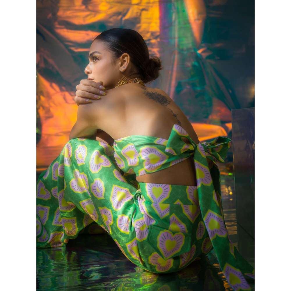 Papa Don't Preach by Shubhika Green Flared Pant