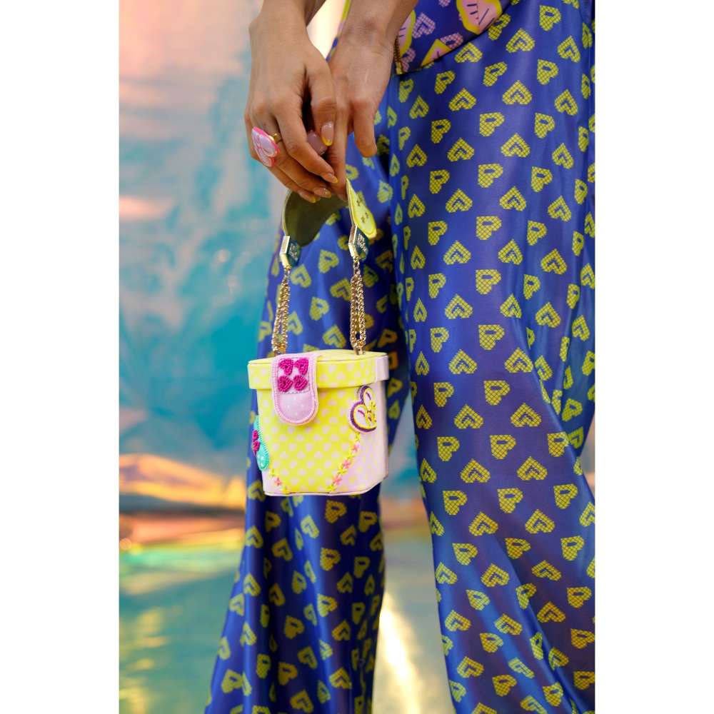 Papa Don't Preach by Shubhika Blue Flared Pants In Pac Street Girl