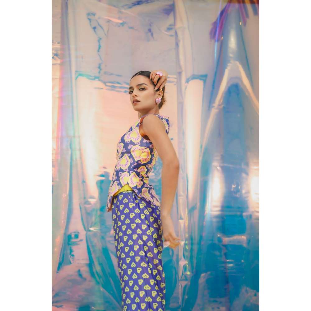 Papa Don't Preach by Shubhika Blue Corset Top