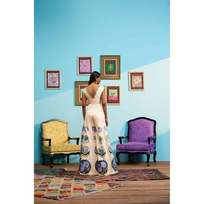 Papa Don't Preach by Shubhika Cream Cosmic Feelings Jumpsuit