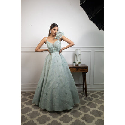 PARUL GANDHI Limelight Mint Gown