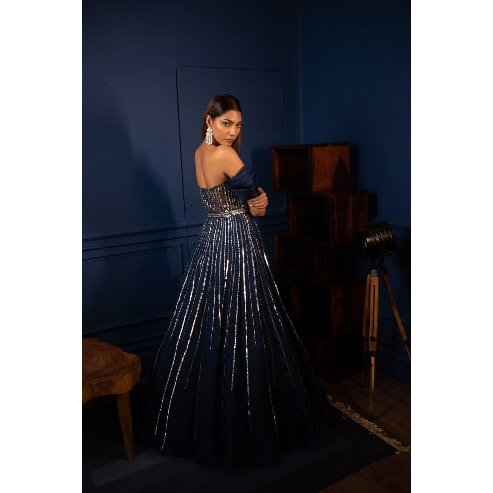 PARUL GANDHI Asteroid Cocktail Embellished Gown