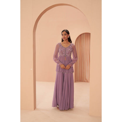 PARUL GANDHI Lilac Breeze Kurti with Sharara (Set of 2)