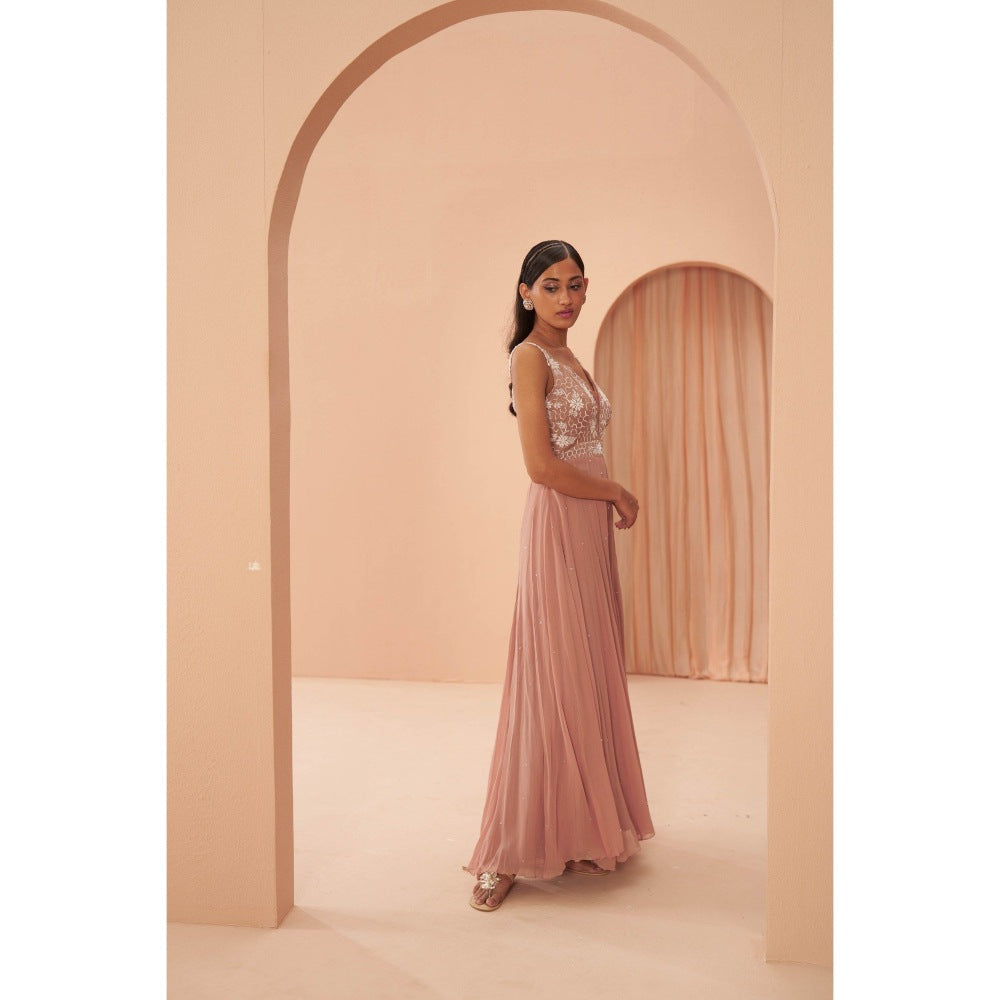 PARUL GANDHI Salmon Peach Jumpsuit