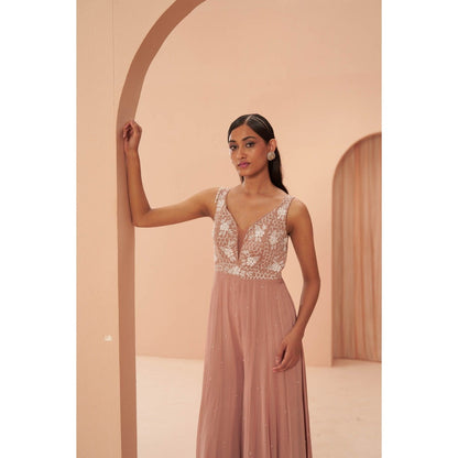 PARUL GANDHI Salmon Peach Jumpsuit