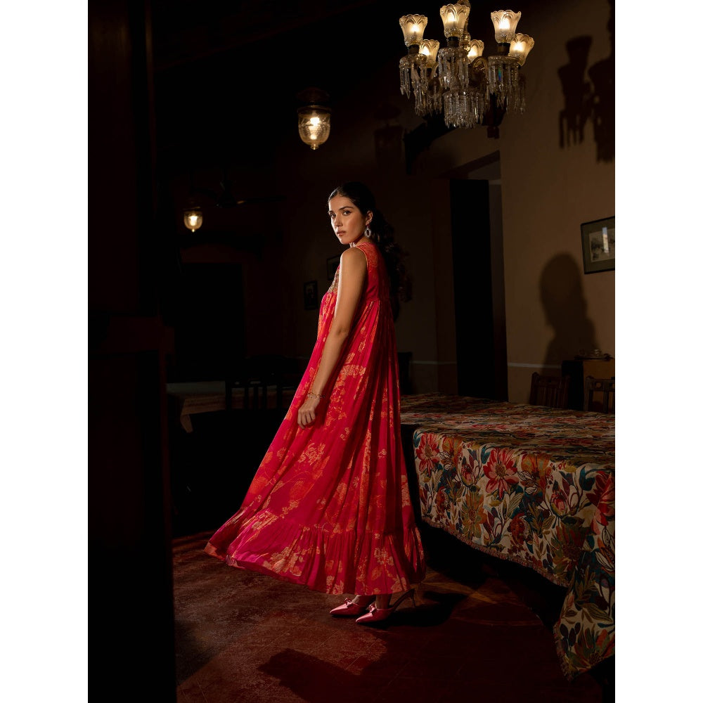 Paulmi & Harsh Flourishing Floral Jaal Maxi Dress