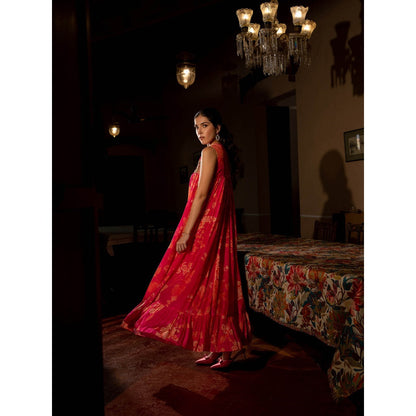 Paulmi & Harsh Flourishing Floral Jaal Maxi Dress